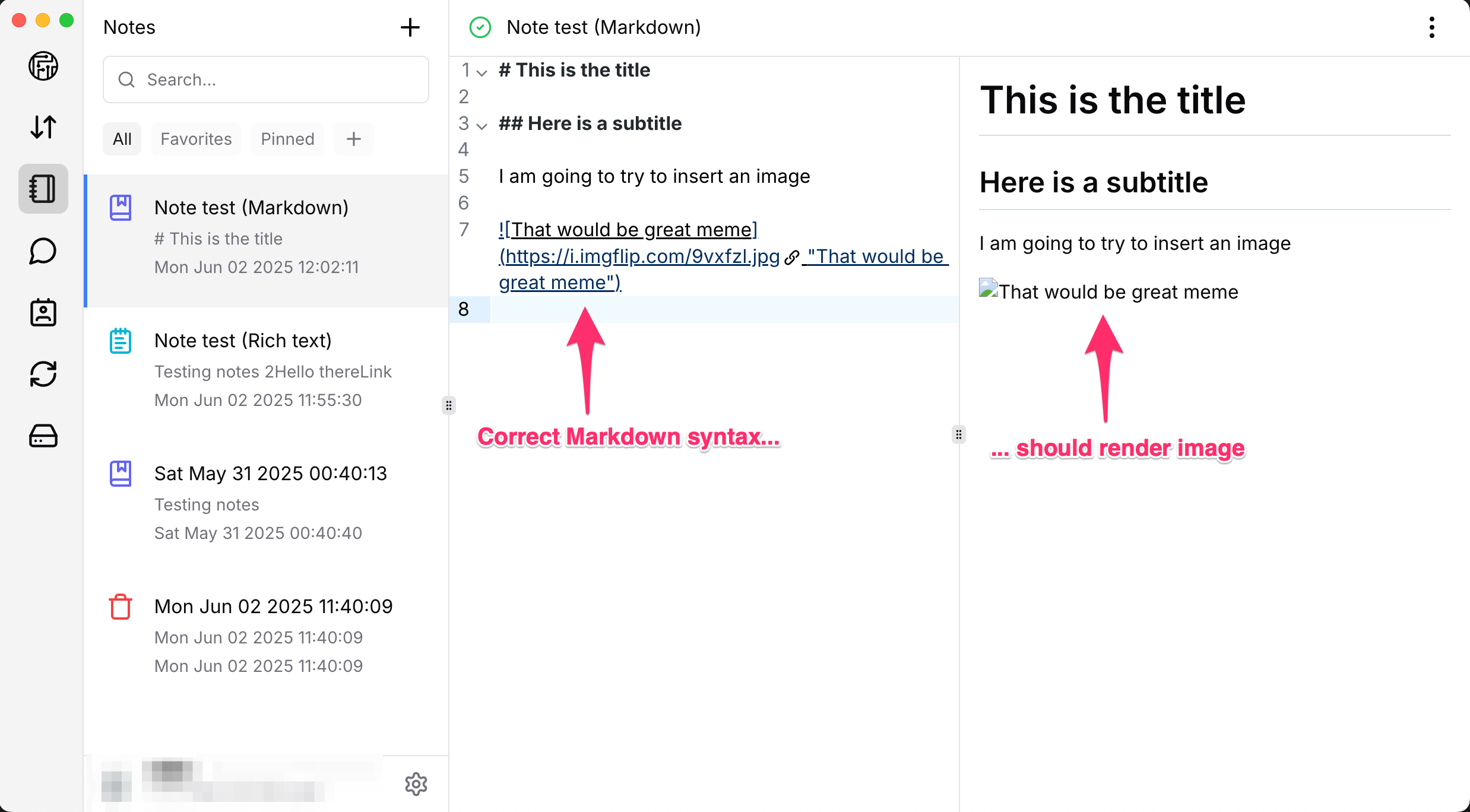 Render images in preview for Markdown notes · Filen